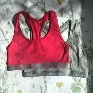 2 Calvin Klein Bralettes